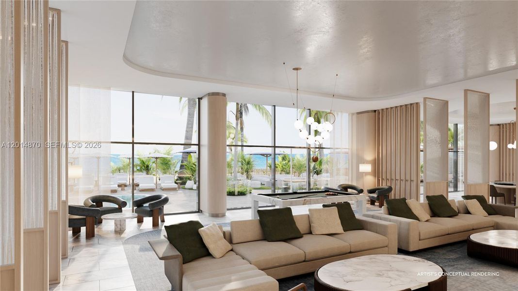 Furnished interior view inside a new home in , Pompano Beach (Image 17).