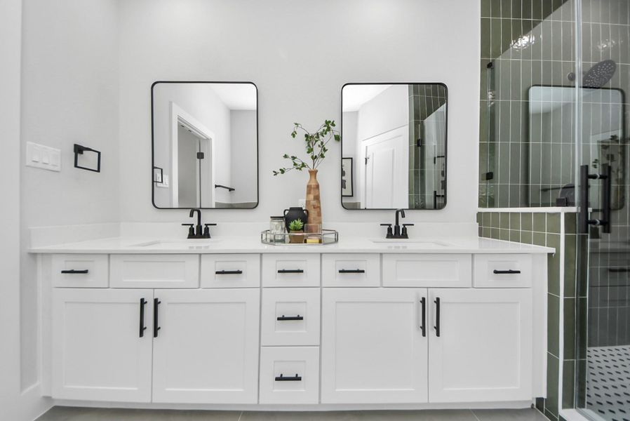 Furnished interior view inside a new home in Skyline Homes at Cavalcade, Houston (Image 39). Furnished interior view inside a new home in Skyline Homes at Cavalcade, Houston (Image 39).