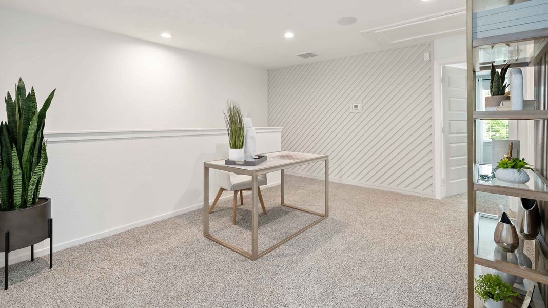 Representative furnished interior of a home built from the CEDAR by D.R. Horton in Alaia Crossing, Houston (Image 15). Representative furnished interior of a home built from the CEDAR by D.R. Horton in Alaia Crossing, Houston (Image 15).