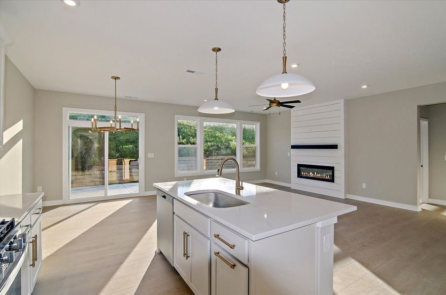 Representative furnished interior of a home built from the Amelia by Fischer Homes in Easton Park, Dallas (Image 5).