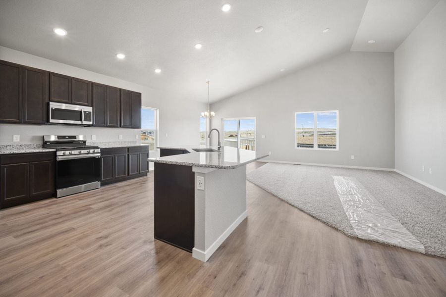 Representative furnished interior of a home built from the The Jackson by View Homes in Jackson Creek North, Monument (Image 9).
