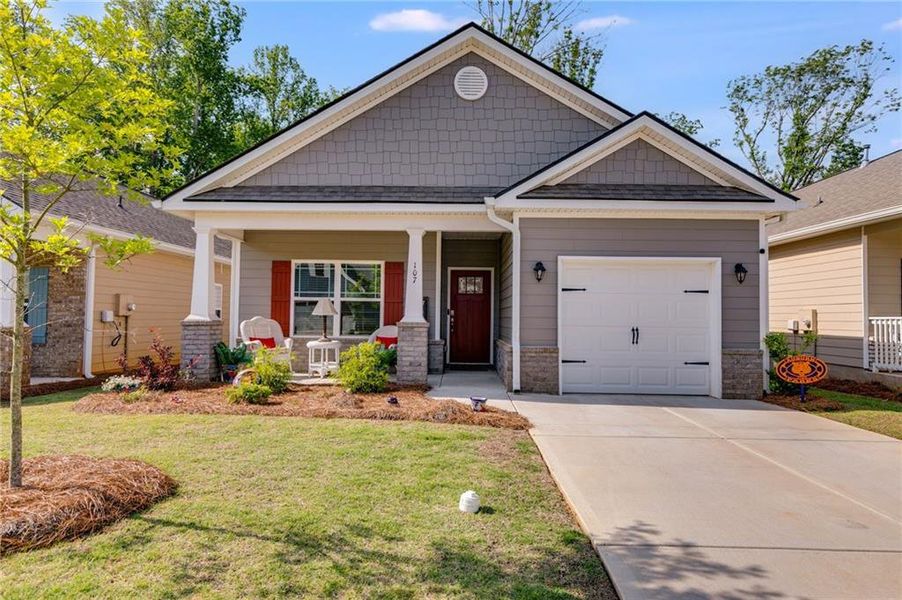 Front exterior of a new home in Windmill Park, Carrollton, GA, highlighting curb appeal (Image 21).