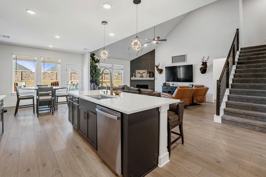 Furnished interior view inside a new home in Lone Star Landing, Montgomery (Image 16).