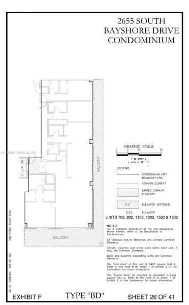 2D floor plan layout of this home in Mr. C Residences, Miami, FL (Image 6).