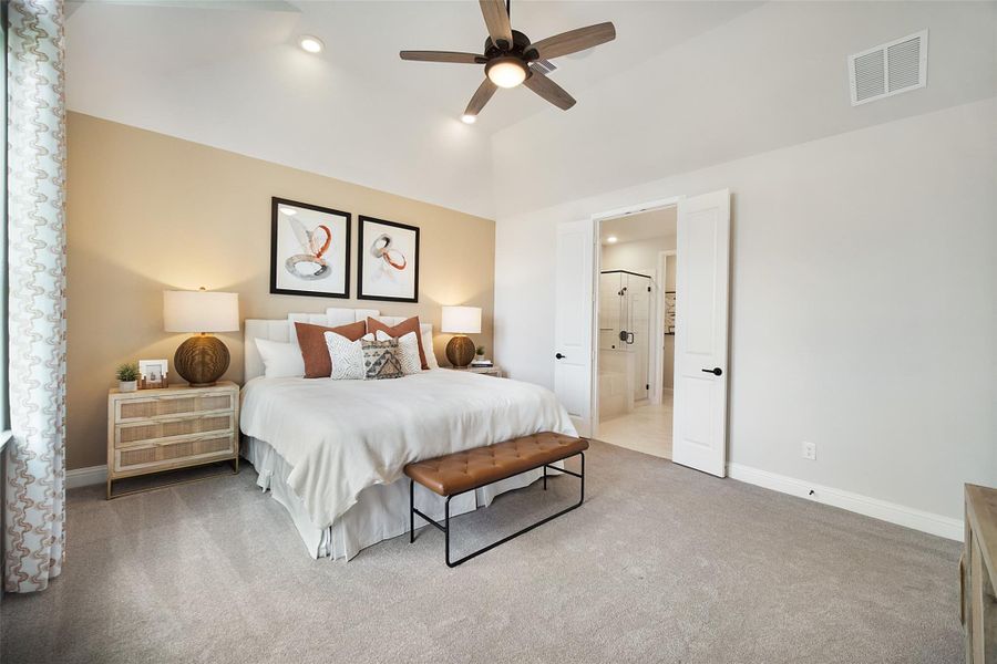 Furnished interior view inside a new home in The Highlands: Highland Duets, Porter (Image 13).