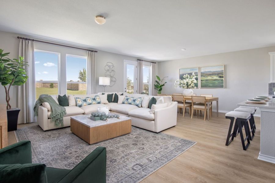 Representative furnished interior of a home built from the Plan 2062 Modeled by KB Home in Sierra Vista at Kelly Ranch, Aledo (Image 4).