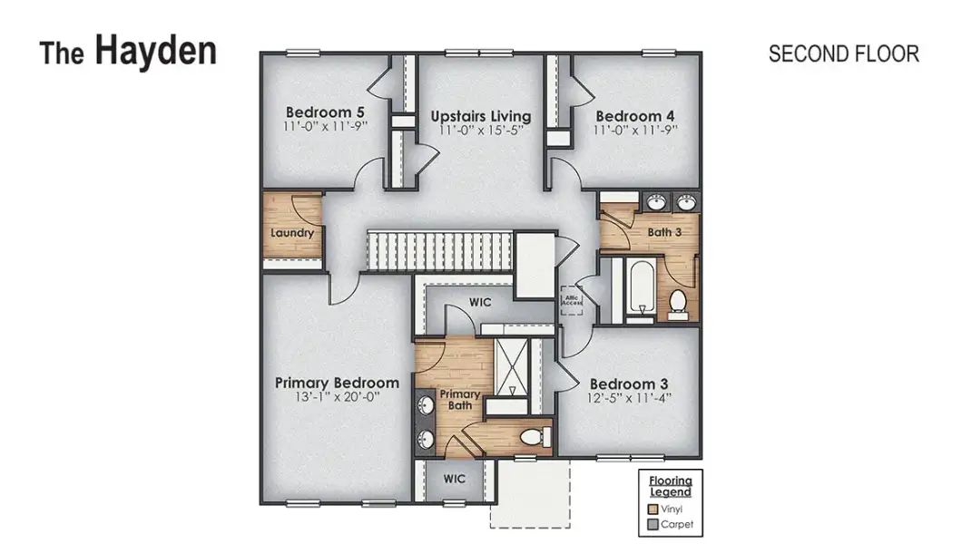 2D floor plan layout of this home in Cedar Hill Landing, Navassa, NC (Image 4). 2D floor plan layout of this home in Cedar Hill Landing, Navassa, NC (Image 4).
