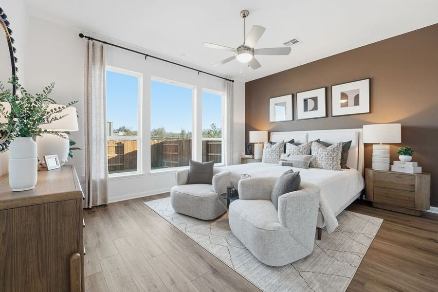 Representative furnished interior of a home built from the Burnet by Taylor Morrison in Village Grove, Dripping Springs (Image 10).