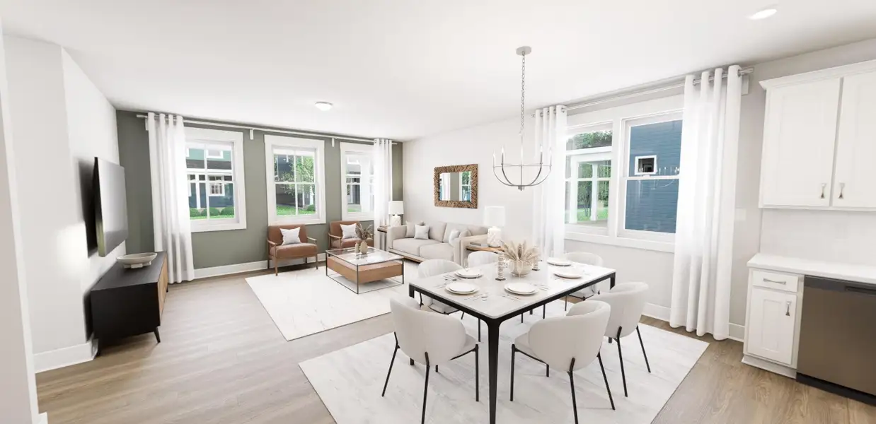 Representative furnished interior of a home built from the Warm as This by Garman Homes in Ponder, Wendell (Image 4).