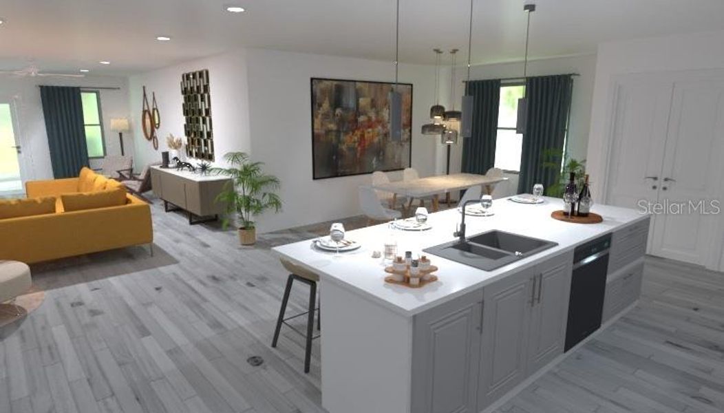 Furnished interior view inside a new home in , Kissimmee (Image 4). Furnished interior view inside a new home in , Kissimmee (Image 4).