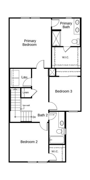 2D floor plan layout of this home in Bridgepoint, Chapel Hill, NC (Image 2).