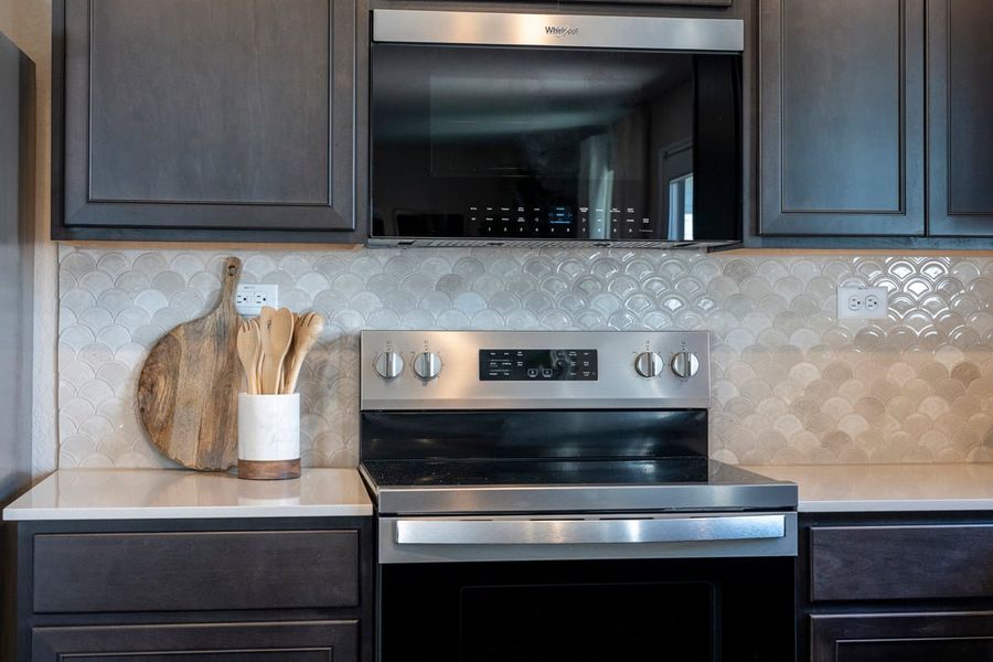 Stainless steel kitchen appliances