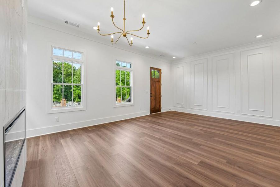 Spacious, unfurnished interior of a new home in Skyview On Broad, Sugar Hill (Image 18). Spacious, unfurnished interior of a new home in Skyview On Broad, Sugar Hill (Image 18).