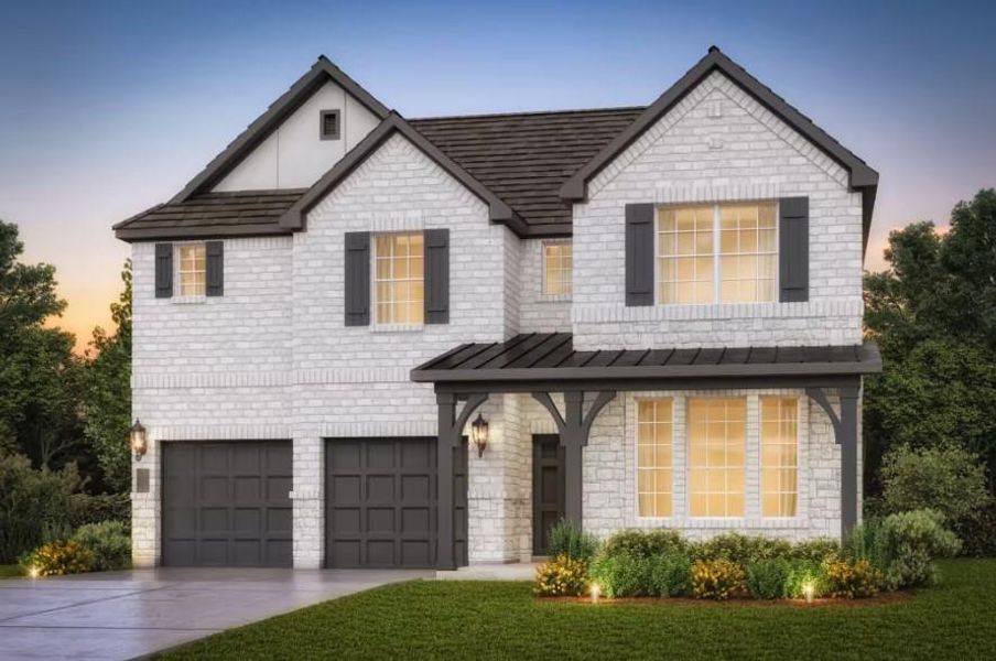 Pulte Homes, Lockhart elevation C, rendering