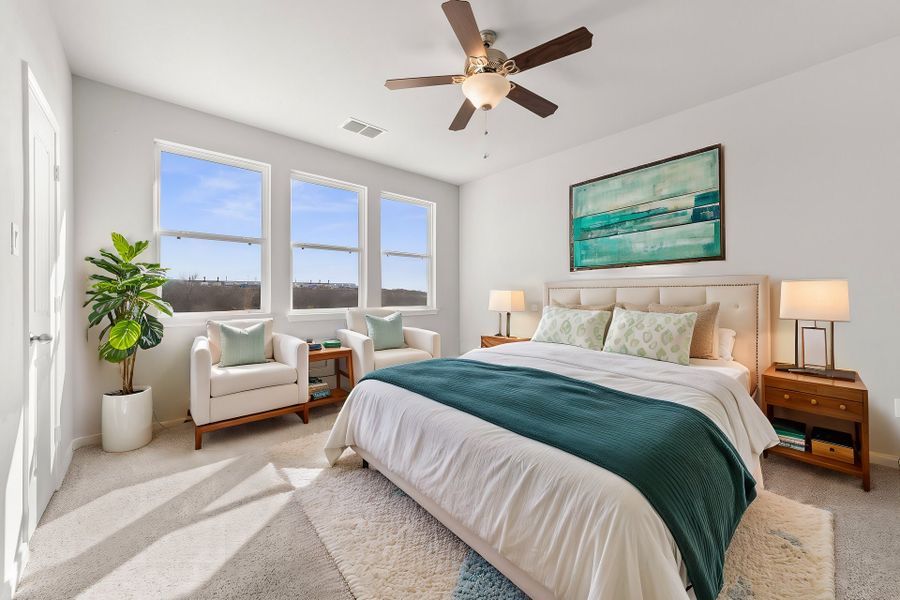 Virtually staged representation of the floor plan. Actual home features, colors, and details may vary.