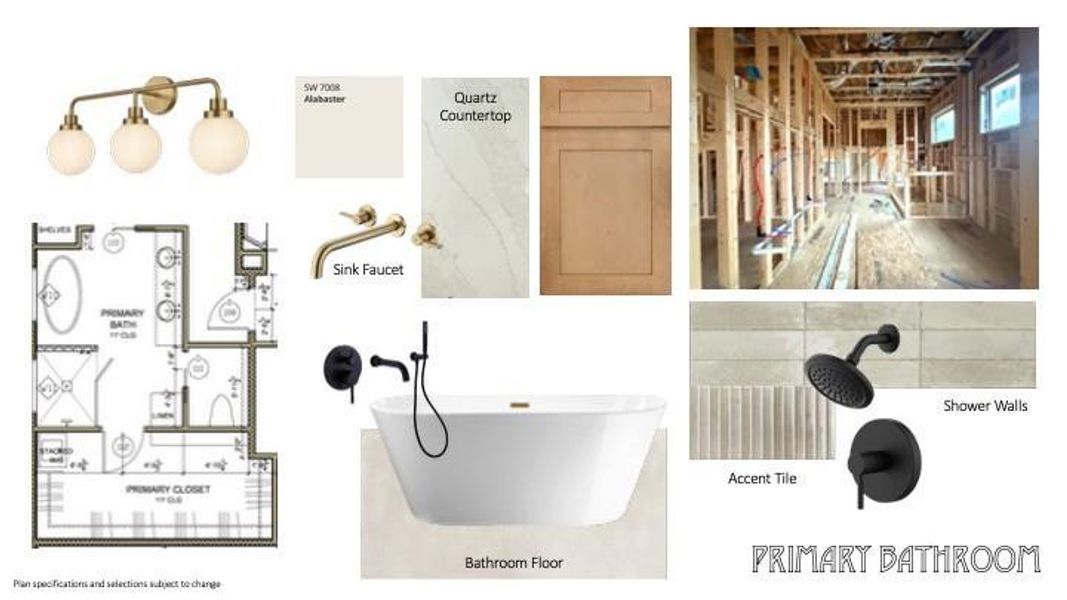 Primary bathroom with double sinks, soaking tub, separate shower, linen closet, private WC and large closet with electric W/D connections (full utility room upstairs).