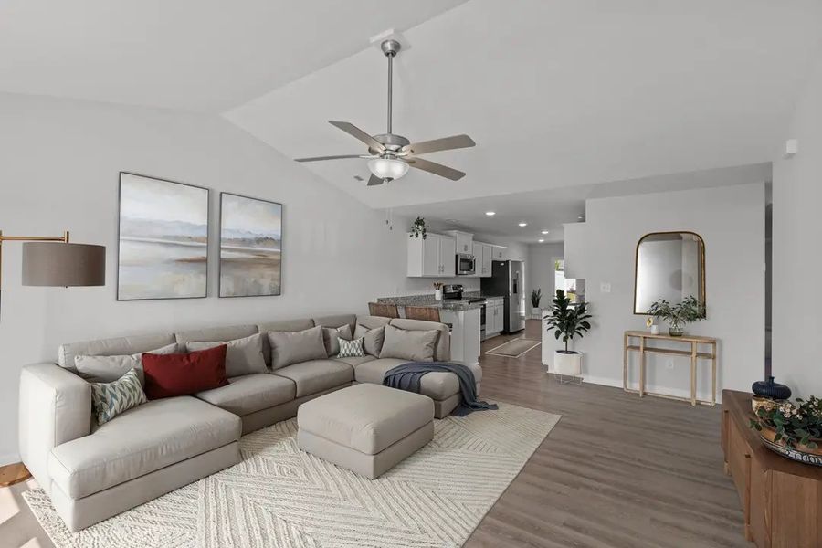 Furnished interior in a model home at The Villas in Newport (Image 13).