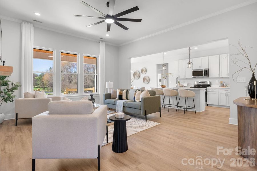 Furnished interior view inside a new home in , Conover (Image 8).