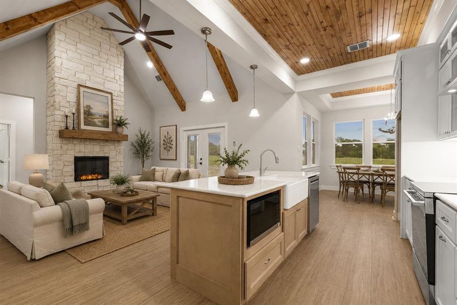 Furnished interior view inside a new home in , Greenville (Image 6).