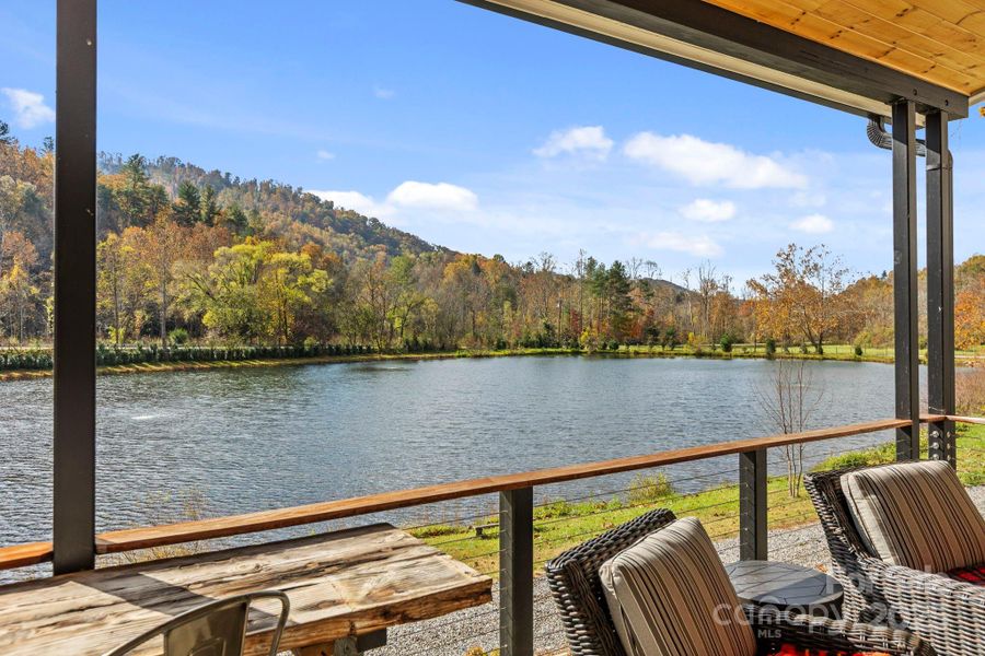 Enjoy the Stocked Pond from your Front Porch or Grab your Fishing Pole.