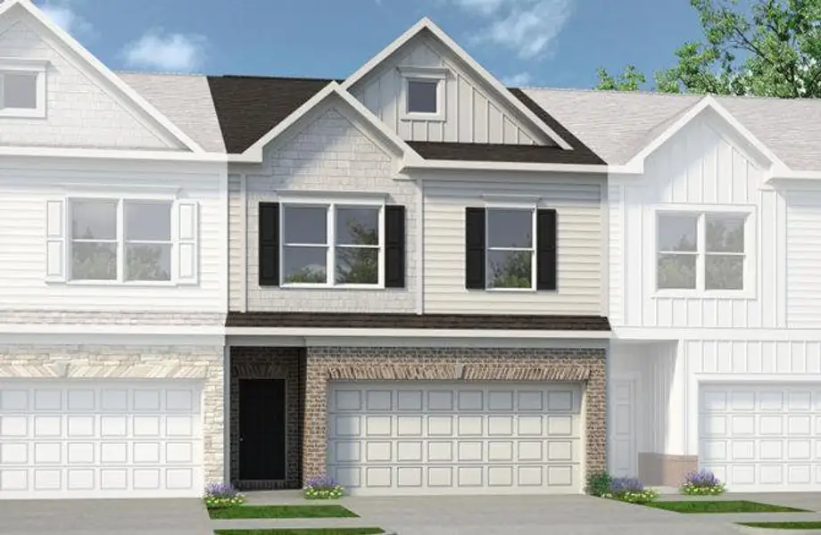 Front exterior of a new home in Jameson Towns, Villa Rica, GA, highlighting curb appeal (Image 1). Front exterior of a new home in Jameson Towns, Villa Rica, GA, highlighting curb appeal (Image 1).