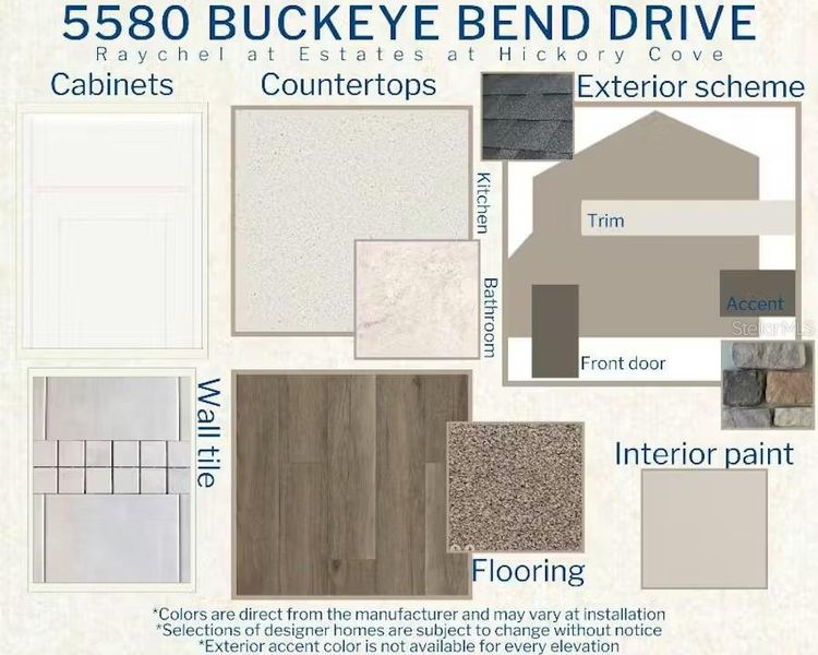 Sample of building materials used in homes in Estates at Hickory Cove - Single-Family Homes, St. Cloud (Image 3). Sample of building materials used in homes in Estates at Hickory Cove - Single-Family Homes, St. Cloud (Image 3).
