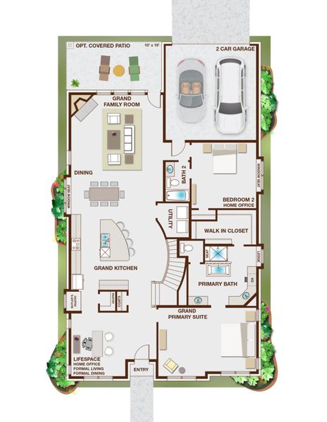 2D floor plan layout of this home in Trails at Cottonwood Creek, Rowlett, TX (Image 3). 2D floor plan layout of this home in Trails at Cottonwood Creek, Rowlett, TX (Image 3).