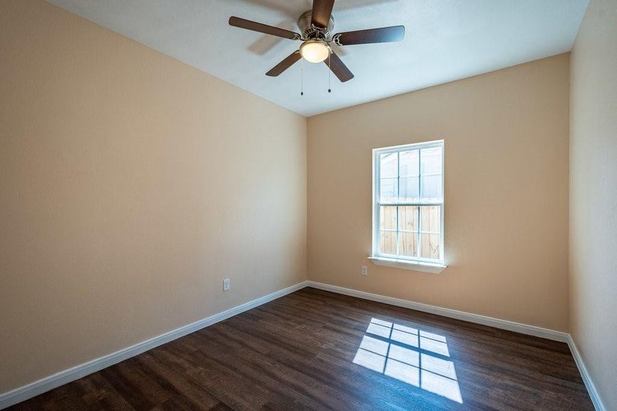 Spacious secondary bedroom.