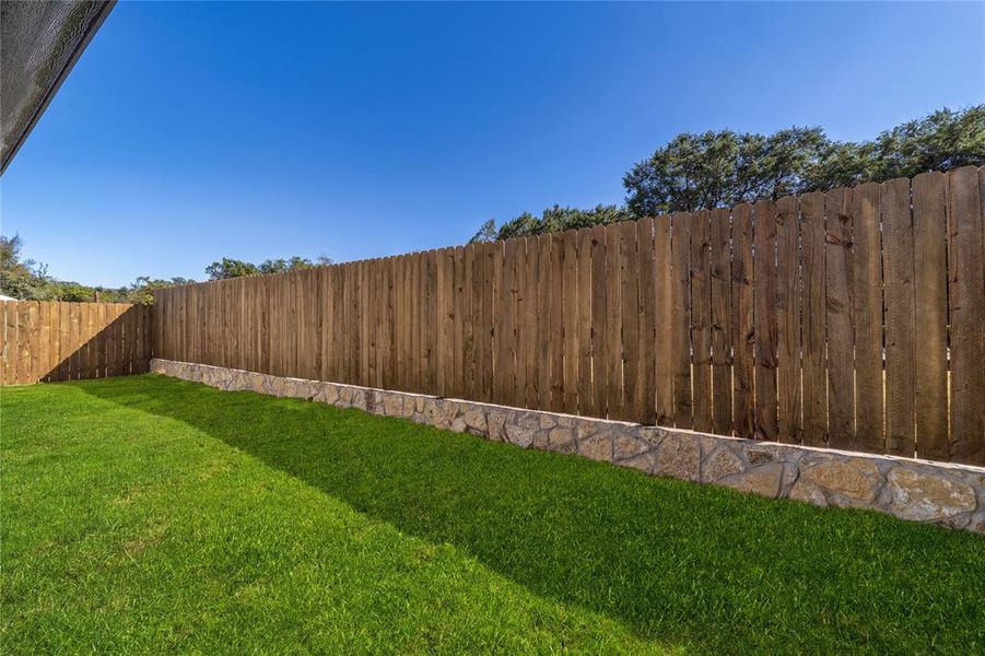 View of fenced backyard View of fenced backyard