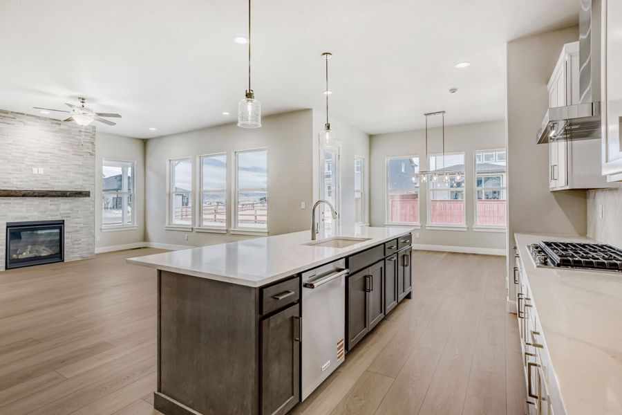 Furnished interior view inside a new home in RainDance, Windsor (Image 16).