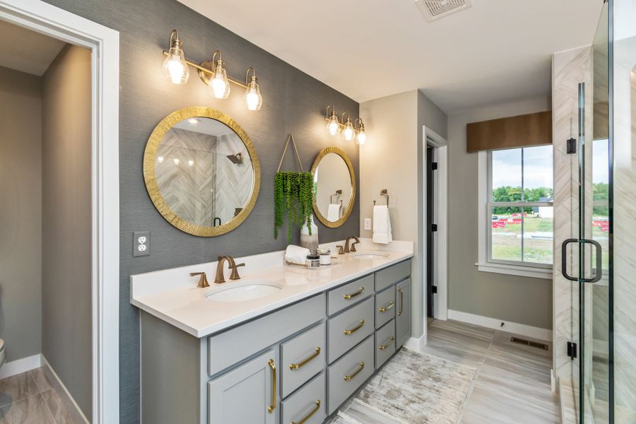 Representative furnished interior of a home built from the Wyatt by Fischer Homes in Twin Lakes, Hoschton (Image 63).