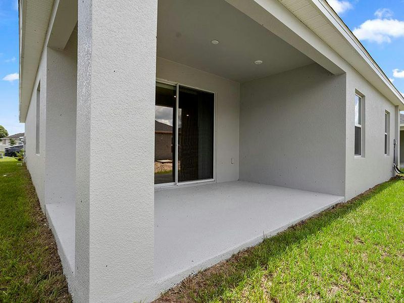 Your interior opens to outdoor living space on a covered lanai.