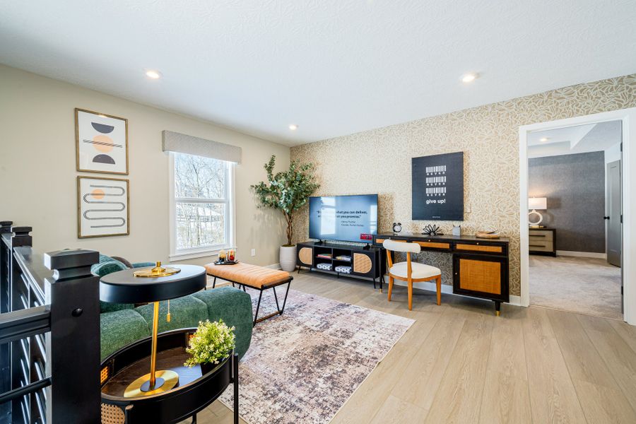 Representative furnished interior of a home built from the Wyatt by Fischer Homes in Twin Lakes, Hoschton (Image 20).