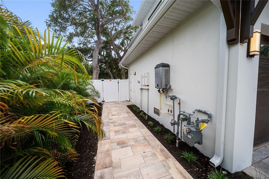 Exterior details and patio area of a home in , Sarasota (Image 48).