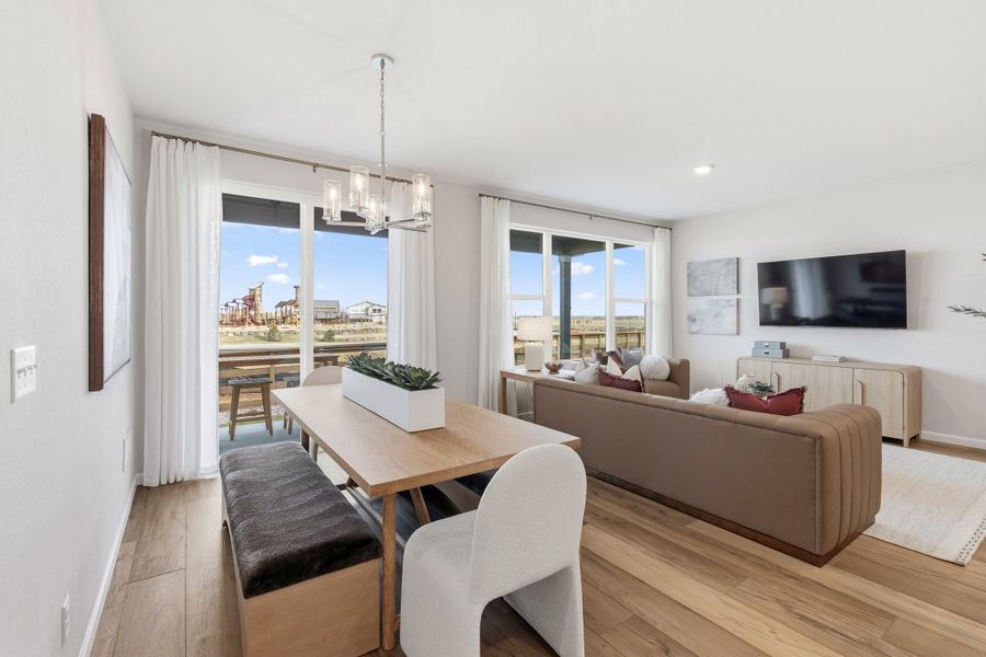 Representative furnished interior of a home built from the The Windom by Risewell Homes in Cordovan, Firestone (Image 12).