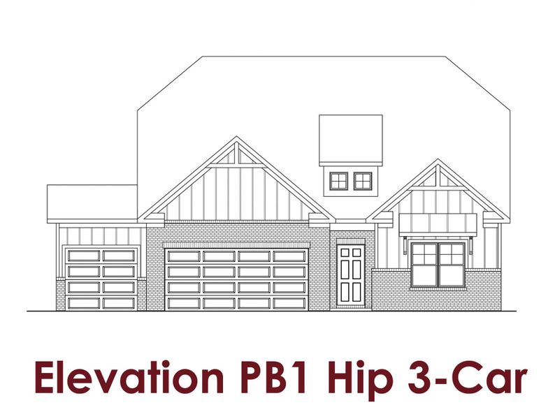 Representative rendering of the exterior for the Bluff                                                                Primary Suite on Main by Chafin Communities (Image 18).