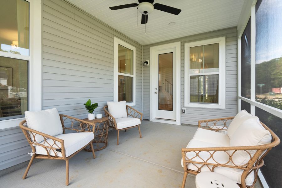 Exterior details and patio area of a home in Sweetgrass Station, Summerville (Image 33). Exterior details and patio area of a home in Sweetgrass Station, Summerville (Image 33).