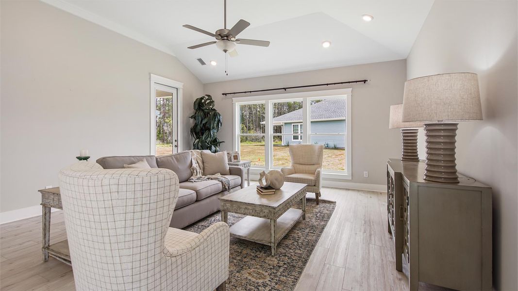 Furnished interior view inside a new home in Breakfast Point East Phase II, Panama City Beach (Image 14). Furnished interior view inside a new home in Breakfast Point East Phase II, Panama City Beach (Image 14).