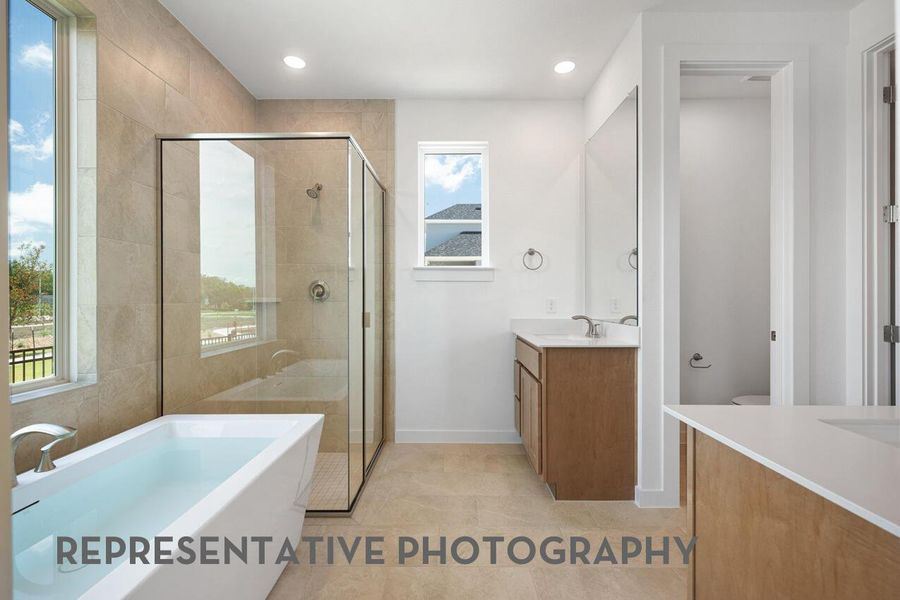 Furnished interior view inside a new home in Goodnight Ranch, Austin (Image 10).