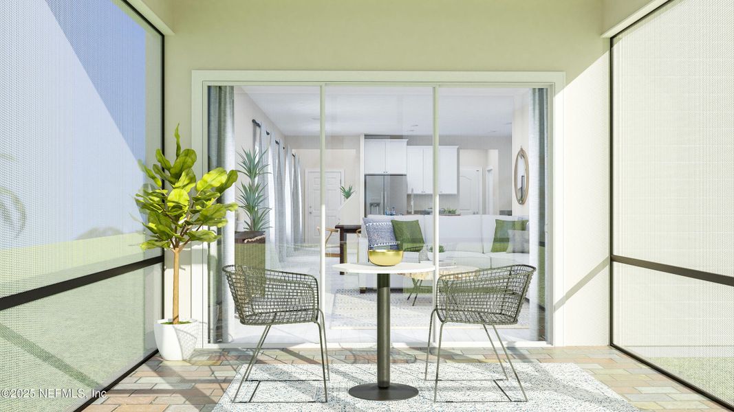 Furnished interior view inside a new home in Silver Falls Townhomes at Silverleaf, St. Johns (Image 5). Furnished interior view inside a new home in Silver Falls Townhomes at Silverleaf, St. Johns (Image 5).