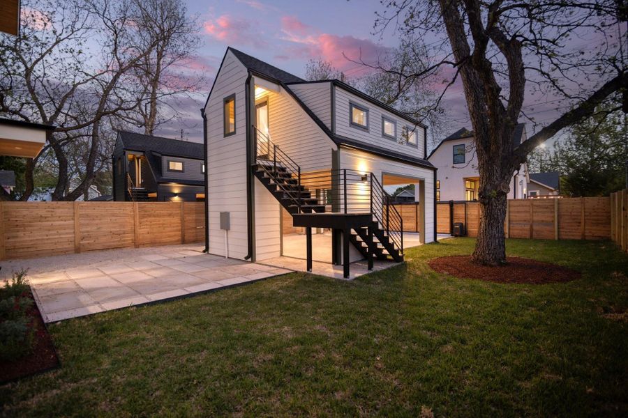 Exterior details and patio area of a home in , Austin (Image 27).