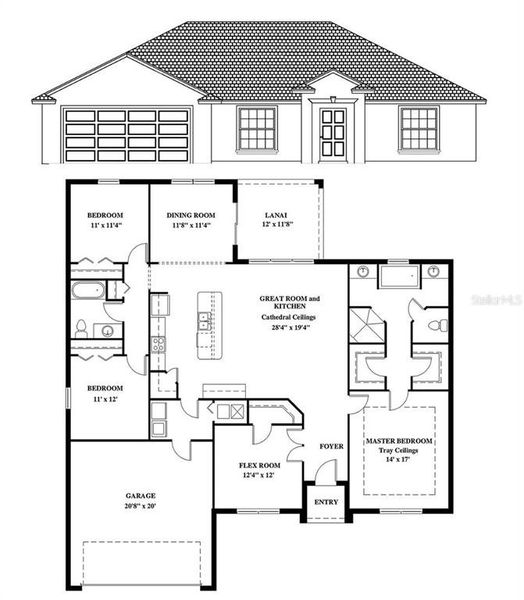 2D floor plan layout of this home in , Ocala, FL (Image 5). 2D floor plan layout of this home in , Ocala, FL (Image 5).