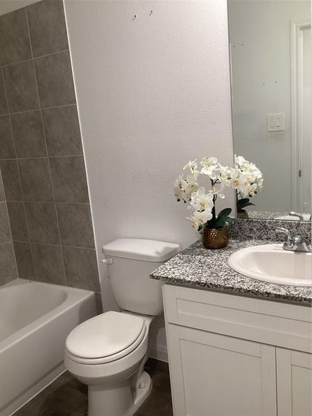 Charming Full Guest Bath with Modern Finishes