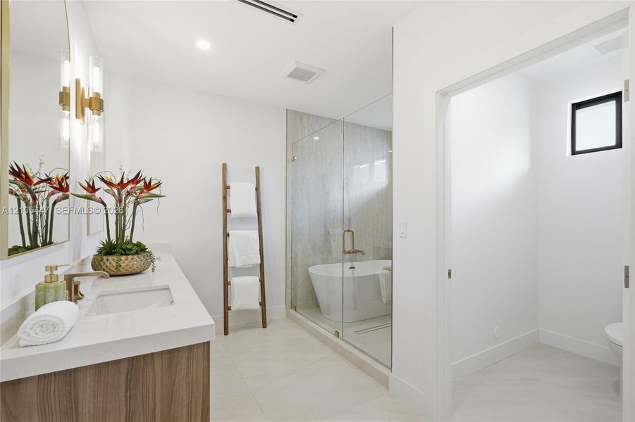 Furnished interior view inside a new home in , Miami (Image 14).