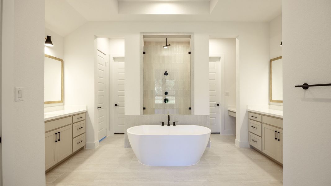 Furnished interior view inside a new home in Parkside On The River West 70'/80', Georgetown (Image 8).