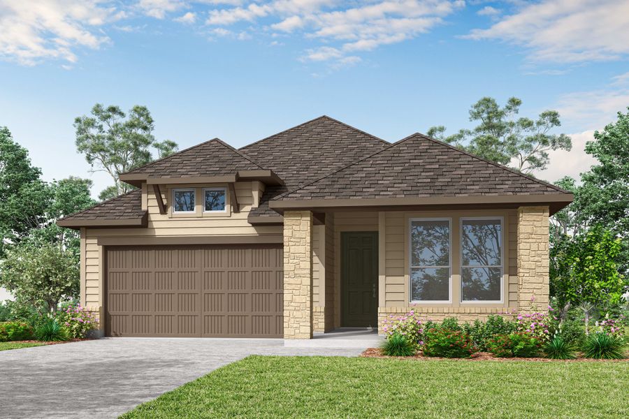 Representative exterior photo of a completed home built from the Hazel by Tri Pointe Homes in Enclave At Canyon Ranch, Corinth, TX (Image 9).