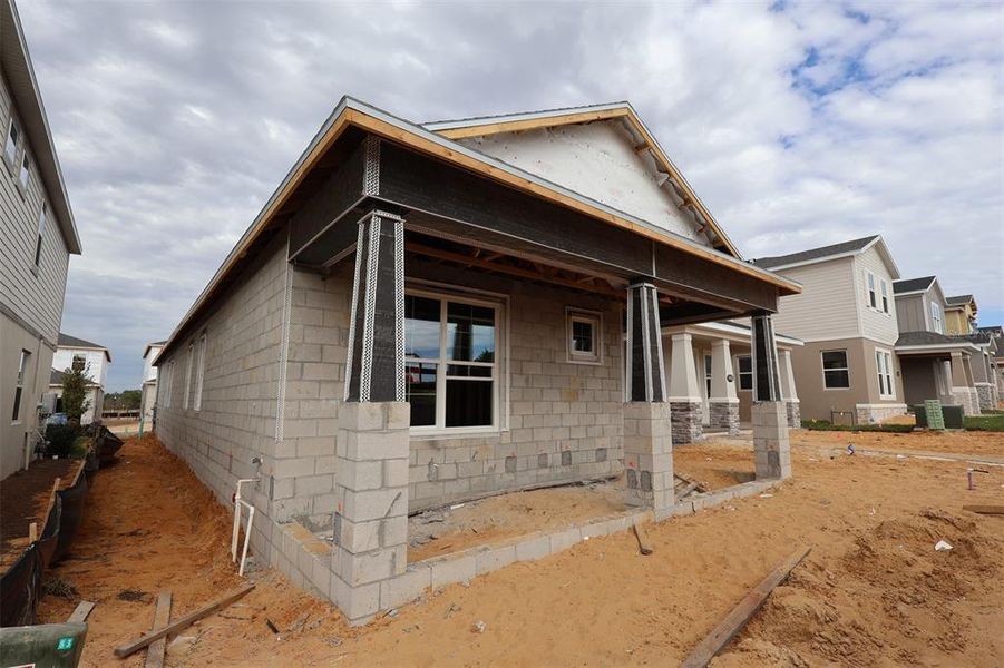 In-progress construction of a new home in Lake Star at Ovation, Winter Garden, FL (Image 9).