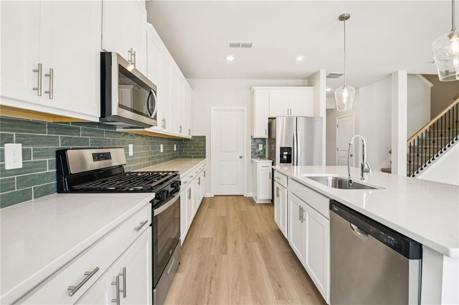Furnished interior view inside a new home in Creekside at Oxford Park, Fairburn (Image 32). Furnished interior view inside a new home in Creekside at Oxford Park, Fairburn (Image 32).