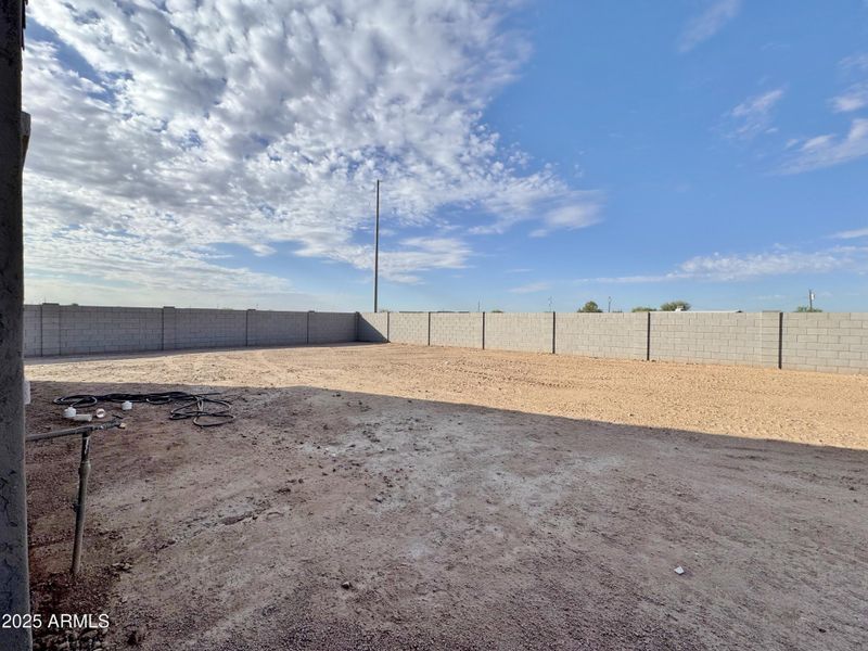 Back yard from patio Back yard from patio