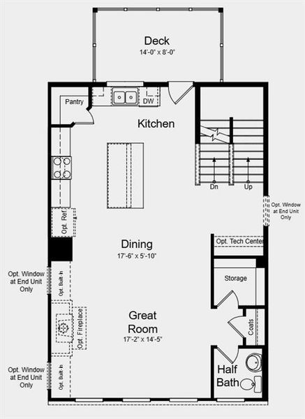 2D floor plan layout of this home in Somerset at Veterans Memorial, Mableton, GA (Image 4).